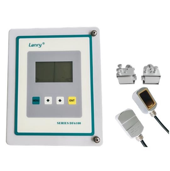 China wall mounted and clamp on flow rate ultrasonic flow meter for slurry wholesale