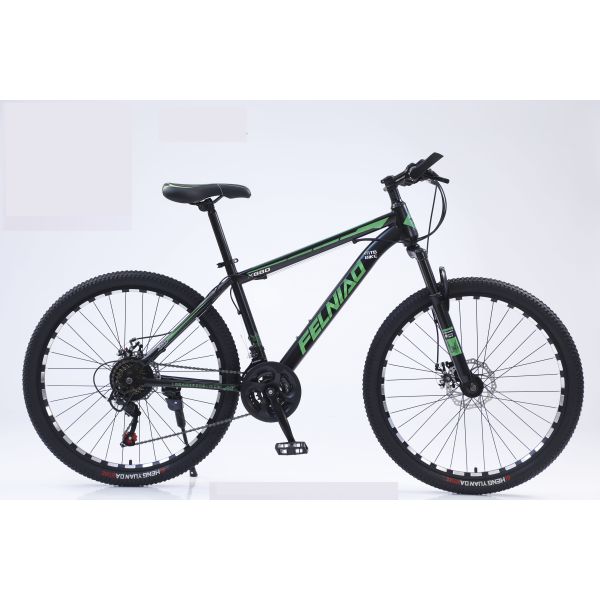 Entry Level Mountain Bike with Full Suspension Frame and Aluminum Rim