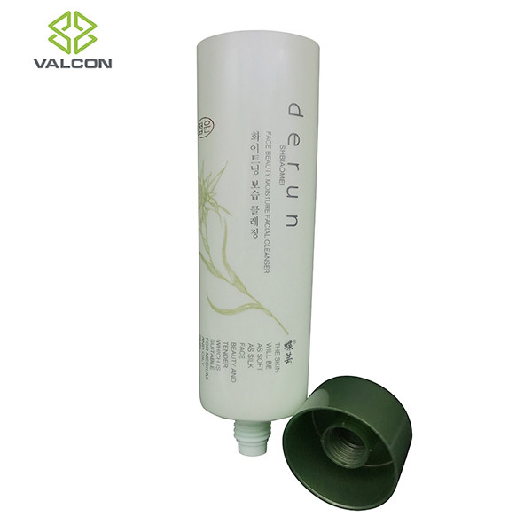100 ML Diameter 40 MM Customized Tube Packaging With Green Screw Cap For Facial Cleanser