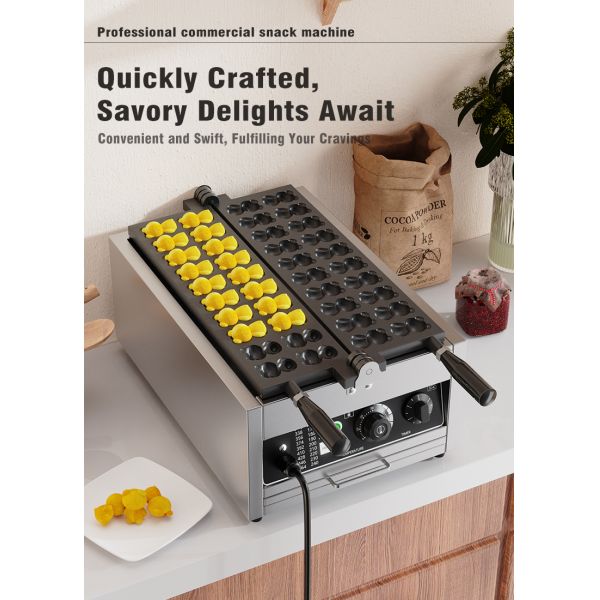 2024 Year Voltage 220v 20 Pcs Cast Iron Mini Bear Shaped Taiyaki Waffle Maker Machine