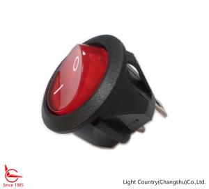 China Taiwan Brand Light Country LED Round Rocker Switch, Red Button, 6A 250V on sale