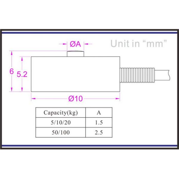 Micro compression load cell force sensor 5kg 10kg 20kg 50kg 100kg