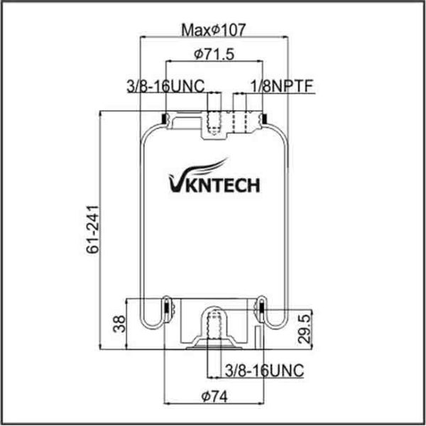 VKNTECH 1S7100 Auto Spare Parts Air Spring Balloon Air Suspension Strut W02-358-7100 W02-T03-7100 VKNTECH 1S7100