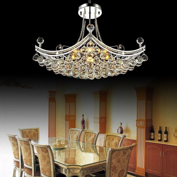 Gold Chorm Dining room Kitchen Glass Ball Chandelier Pendant Lights Fixtures (WH-MI-76)