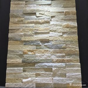 Yellow Sandstone Mini Panel Cultured Stone , Natural Stone Ledger Panels