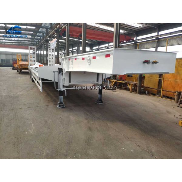 70000kg Low Bed Semi Trailer For Excavator Transit