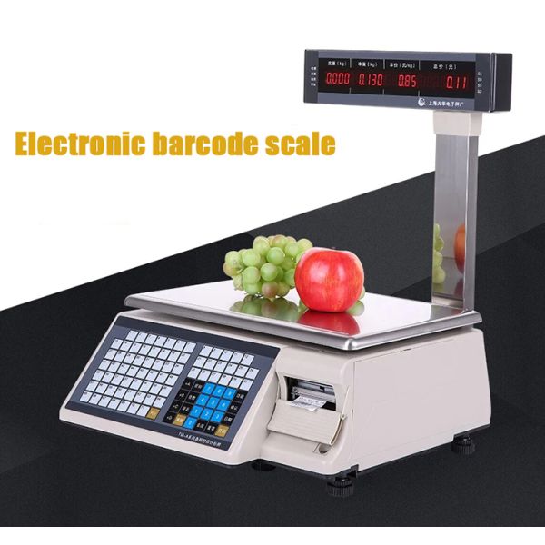 15kg 30kg Electronic Scale Parts Receipt And Label Printing RJ45 Port RS232 Port