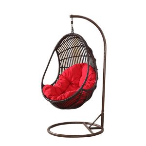 China 550mm Width Rattan Swing Chair With Stand on sale