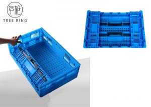 China Recycled Large Plastic Folding Storage Baskets 30l 600 * 400 * 180 Mm PE Or PP wholesale
