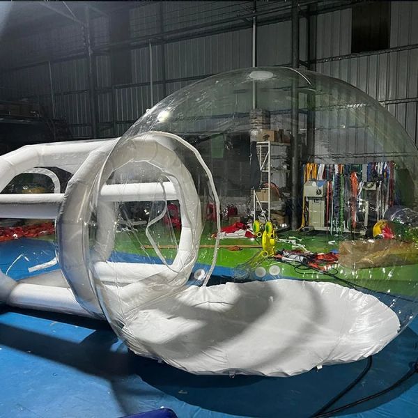 Portable Inflatable Transparent Bubble Tent 5m OEM With Blower