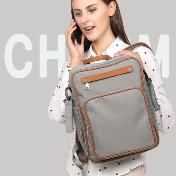 Multifunctional Baby Bag Waterproof Travel Backpack Business Shell Mummy Diaper Bag With Stroller Strap For Mom&Dad