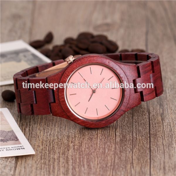 Black sandal quartz movement wood watch cheap price good quality timekeeper men wood watch