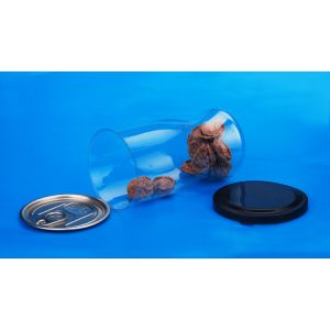 Empty Round Plastic Food Containers High Durability Food Grade Material 33G