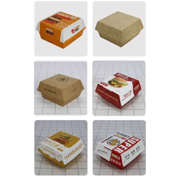 Reusable Plain Potato Chip Burger And Fries Boxes Packaging Custom