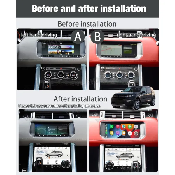 Viknav Android 12 Touch Screen Car Radio For Range Rover Sport L494 2013-2017 GPS Navigation Multimedia Player Android Auto