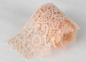 China Poly Venice Lace Trims Custom Embroidered Water Soluble Lace For Wedding Dresses wholesale