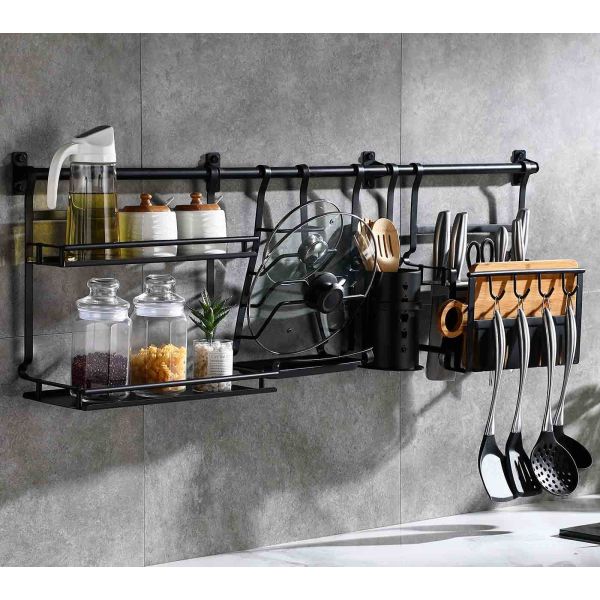 Multipurpose Wall Mounted Kitchen Shelf SUS304 Stainless Steel Material