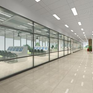 China 10mm Double Glass Partition Soundproof Polished Surface 6063 T5 wholesale