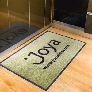 China Custom Print Commercial Entrance Mats Carpet Logo Doormats Rugs Nylon Surface wholesale