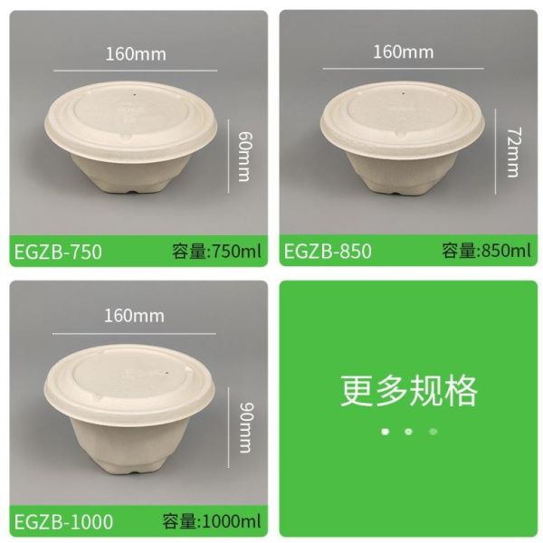OEM ODM Biodegradable Takeaway Boxes High Temp Resistance 750ml Food Containers