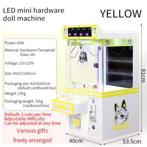 China Yellow Coin-Operated LED Desktop Hardware Claw Arcade Machine wholesale