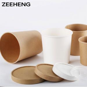 China 26 Oz Biodegradable Soup Bowl Coated With Pla Eco Friendly Disposable Kraft Paper Bowl on sale
