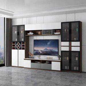 Durable MDF Wooden TV Cabinet Stand Modern Living Room Furniture