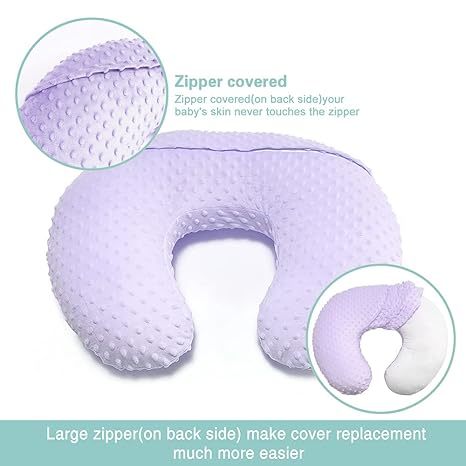 2 Pack Nursing Pillow Cover Set,Breastfeeding Pillow Slipcover Fits Nursing Pillow for Baby