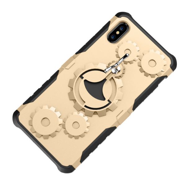 TPU and PC 2 in 1 Kickstand Finger Ring Holder gear Case For IphoneX 8 plus 7 6s armband shockproof sports Phone Cover