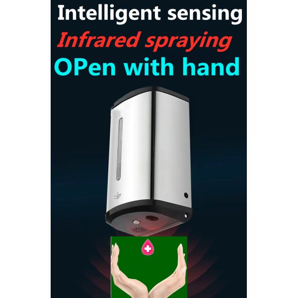 Touch Free Wall Mounted Pharmaceutical Factory Clean Room Kitchen Soap Dispenser Automatic Alcohol Spray Hand Sterilizer