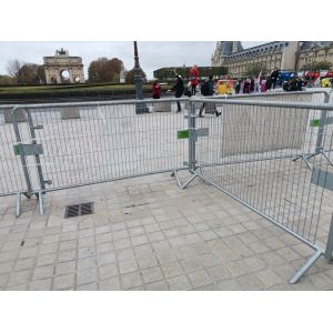 Metal Galvanized Temporary Crowd Control Fencing For Bridge