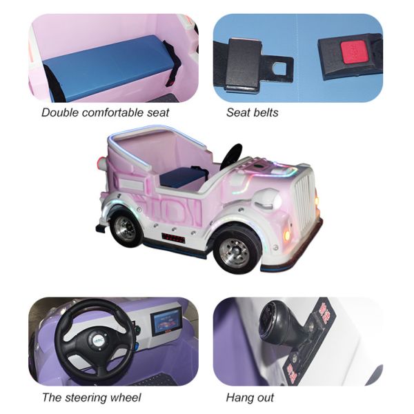 Wholesale price kids ride car two seat ride on toy Remote Control Coin Operated Battery Rides