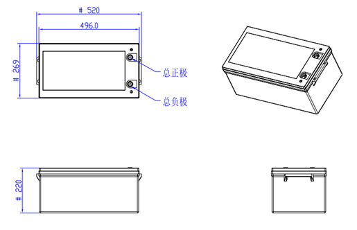 Lifepo4 Deep Cycle Lithium Ion Battery 24V 125AH Electric Forklift Environmental Friendly