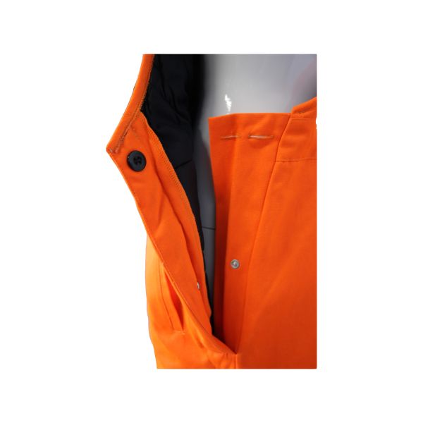 245 GSM CVC 55/45 Hi Vis Bib And Braces Overalls With 3M 9910 Silver Reflective Strips