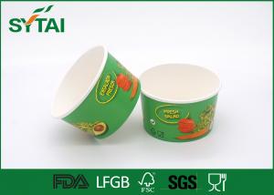 Green Large Capacity Biodegradable Paper Salad Bowl For Vegetables