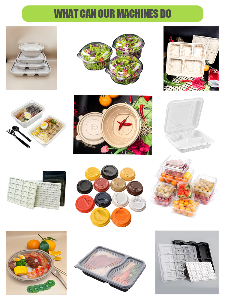 4 Station Positive and Negative Pressure Thermoforming Machine with Auto Mold Locking for Industrial Use