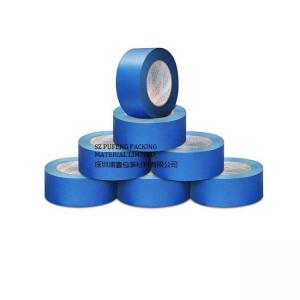 China 3M RoHS Masking Adhesive Tape With UV Resistant Crepe Paper , Blue Heat Resistant Masking Tape wholesale