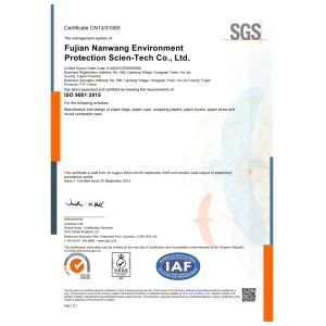 Fujian Nanwang Environment Protection Scien-tech Co., Ltd Certifications