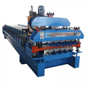 China Roofing Sheet 380V Small Roll Forming Machine Hydraulic Tile Making wholesale