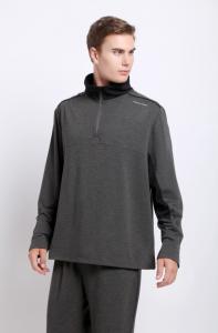China Dark Grey Long Sleeve Polo Shirts wholesale
