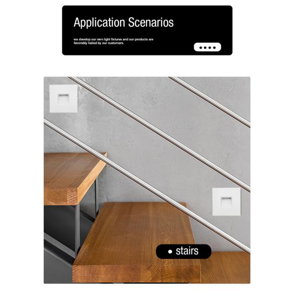 Waterproof SMD Recessed LED Wall Light For Stairs Dimmable Durable