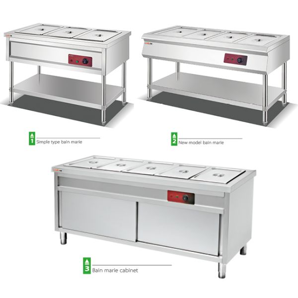 Electric Simple Type Bain Marie Cabinet Stainless Steel Food Warmer Insulation Soup Pool