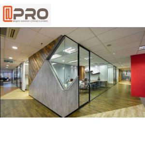China Aluminium Frosted Glass Office Partition Board Etched Glass Office Partition on sale