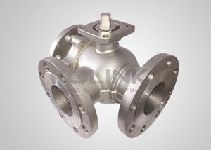 China Cast Steel 3-way Ball Valve Stainless Steel L-port T-port Anti-static wholesale