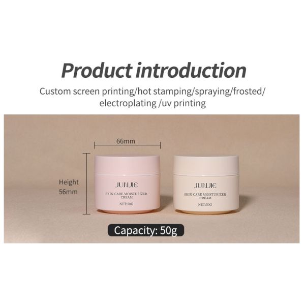 Round PP Plastic Jars 50g Custom Made Cosmetic Containers With Screw Top