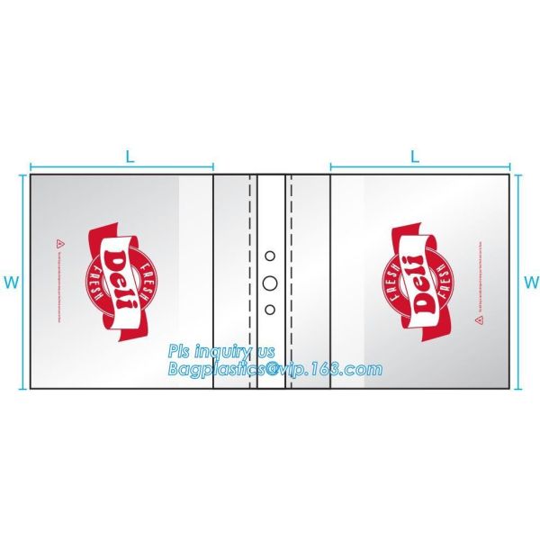 LDPE PP zipper or slider custom print plastic deli saddle bag, PE Saddle Deli Bag,Slider saddle bag, Deli Saddle Bag wit