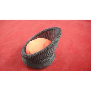 Wicker Pet Bed With Powder Coated Aluminum Frame , 510Lx490Wx305Hmm