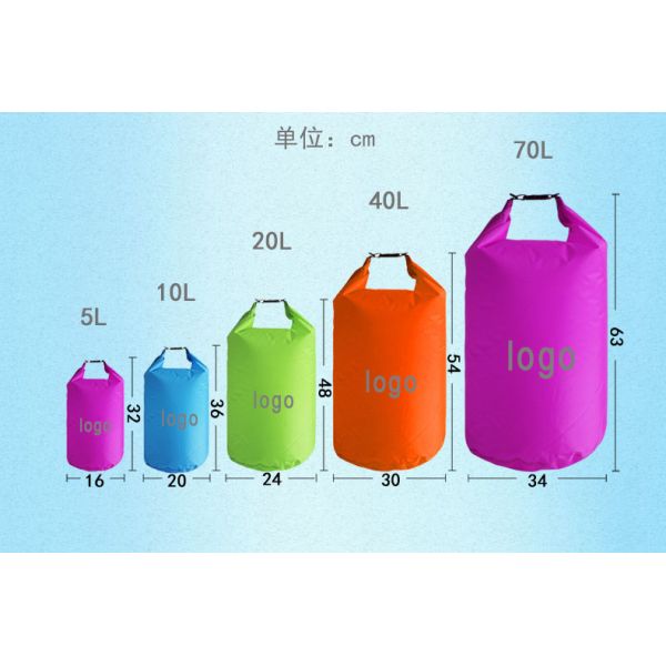 Lightweight Outdoor Waterproof Bag 210t Polyester Taffeta Material