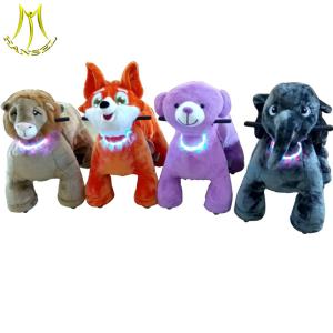 China Hansel happy ride toy animal in mall and kids ride on animal stuffed with plush animal mall ride on toys on sale