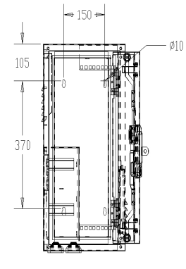 Heat Insulation Outdoor Wall Mounted Cabinet , Base Station Cabinet IP55